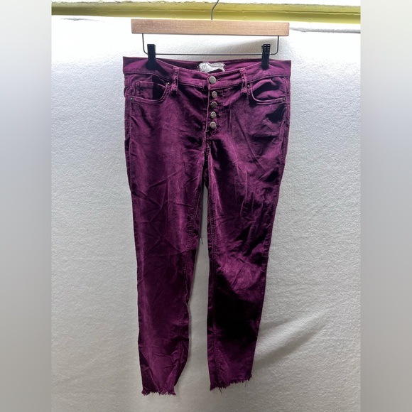 Free People Pants - Free People Raw Edge Corduroy Pants Womens 26 Waist Stretch Ankle Cute 2331